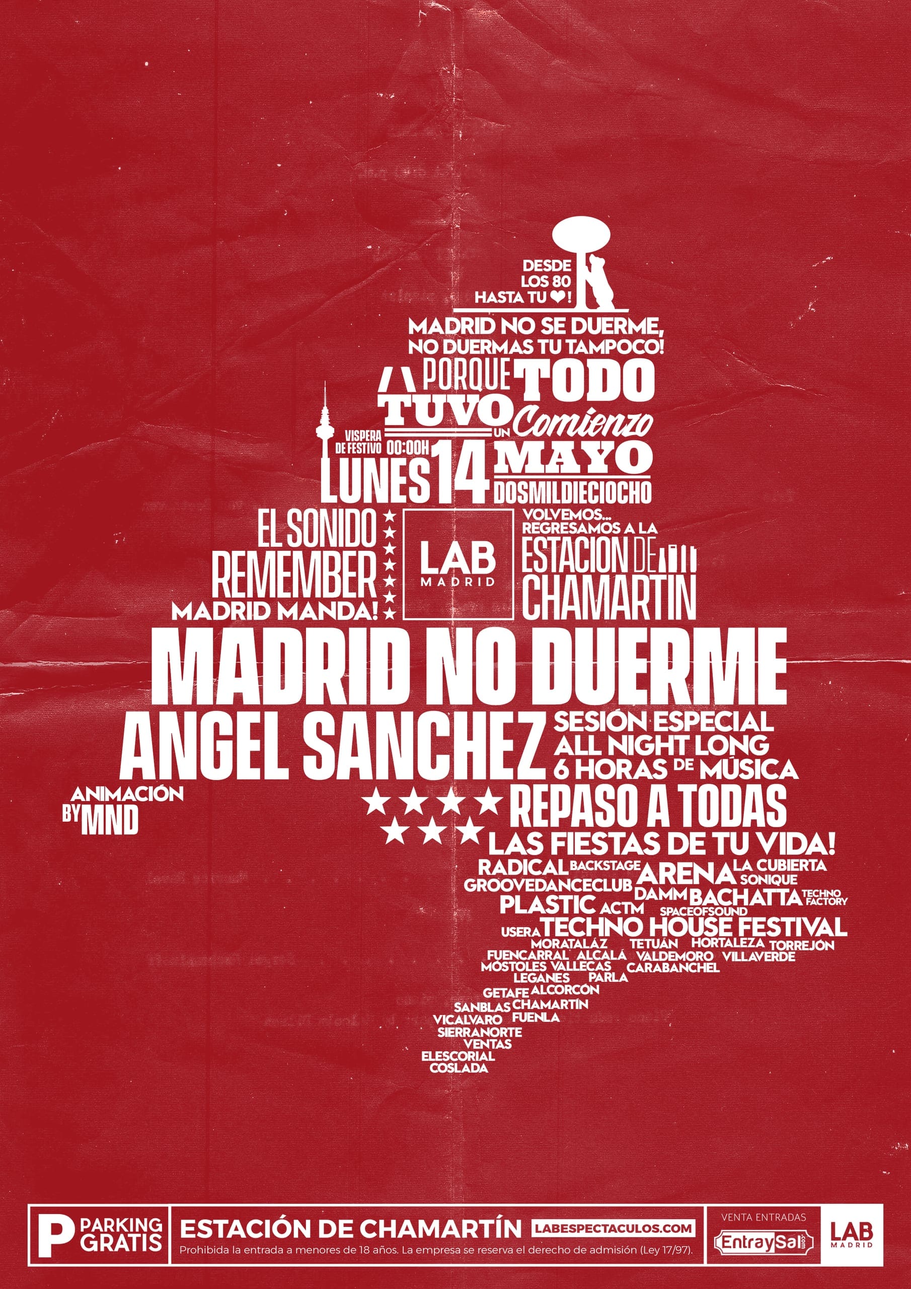 Cartel de «Madrid No Duerme»