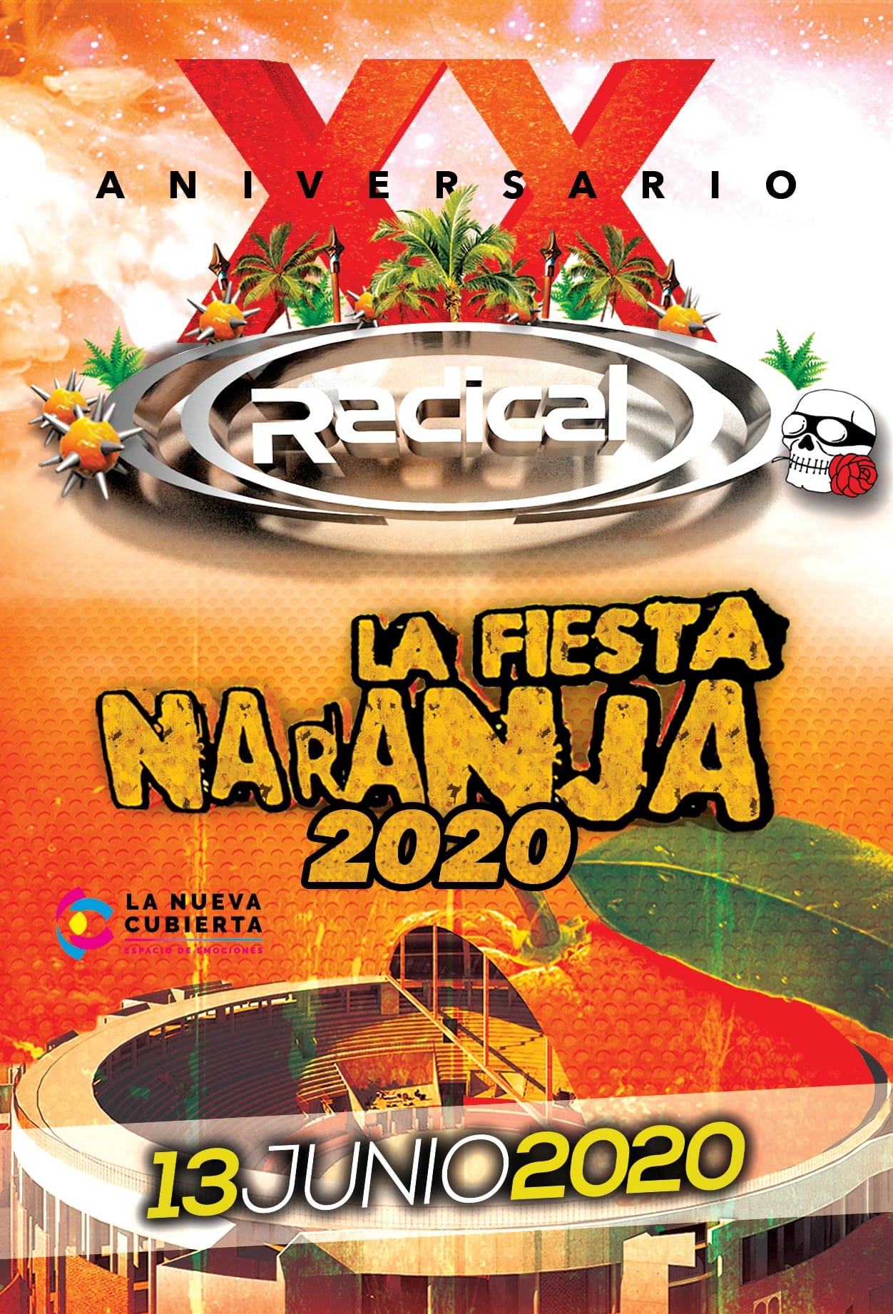 Cartel de «La Fiesta Naranja XX Aniversario»
