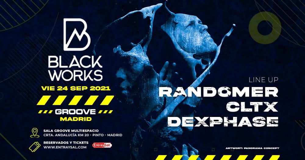 Blackworks con Randomer, CLTX y Dexphase · landscape flyer