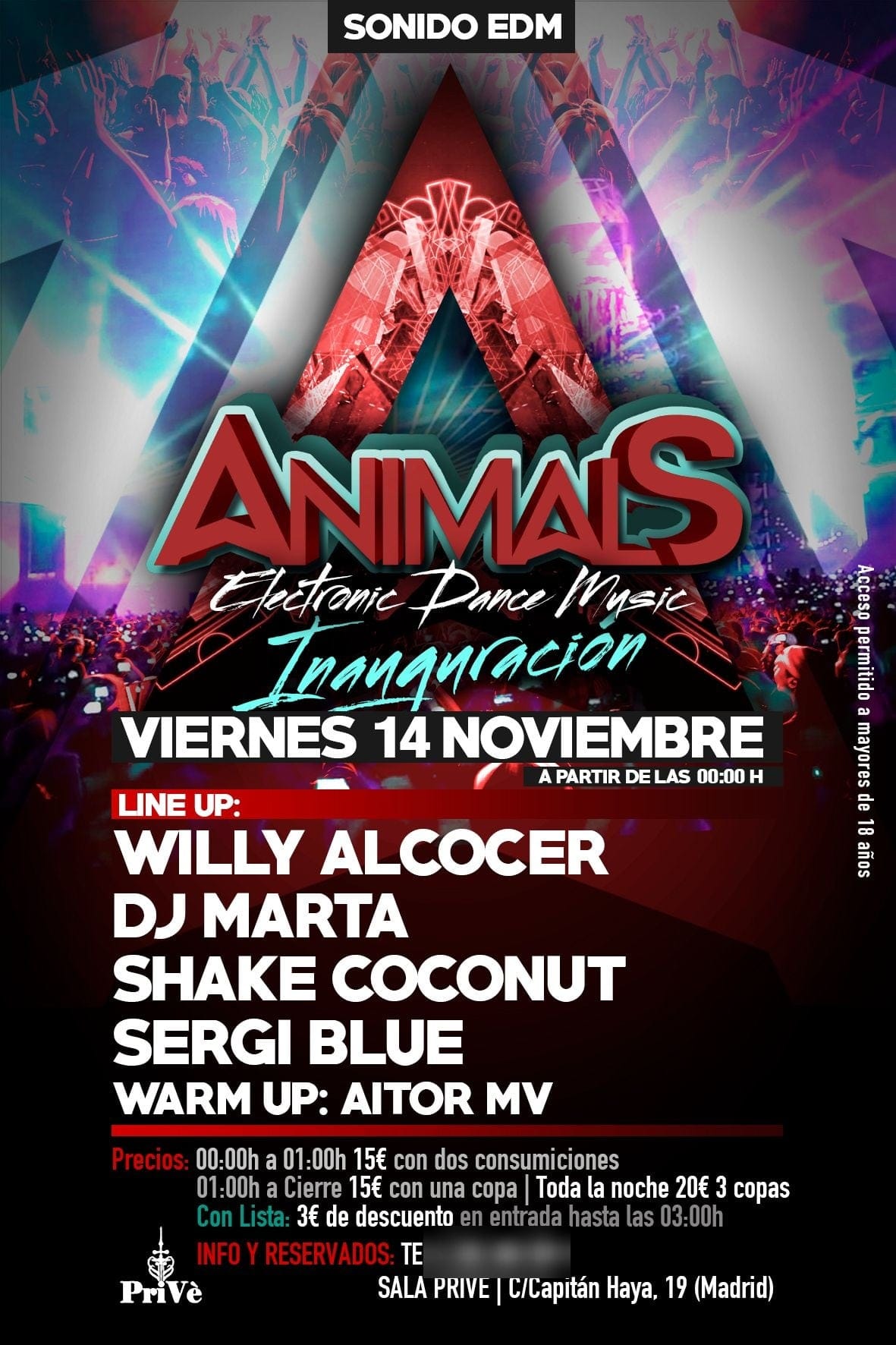 Cartel de «Animals · Inauguración»