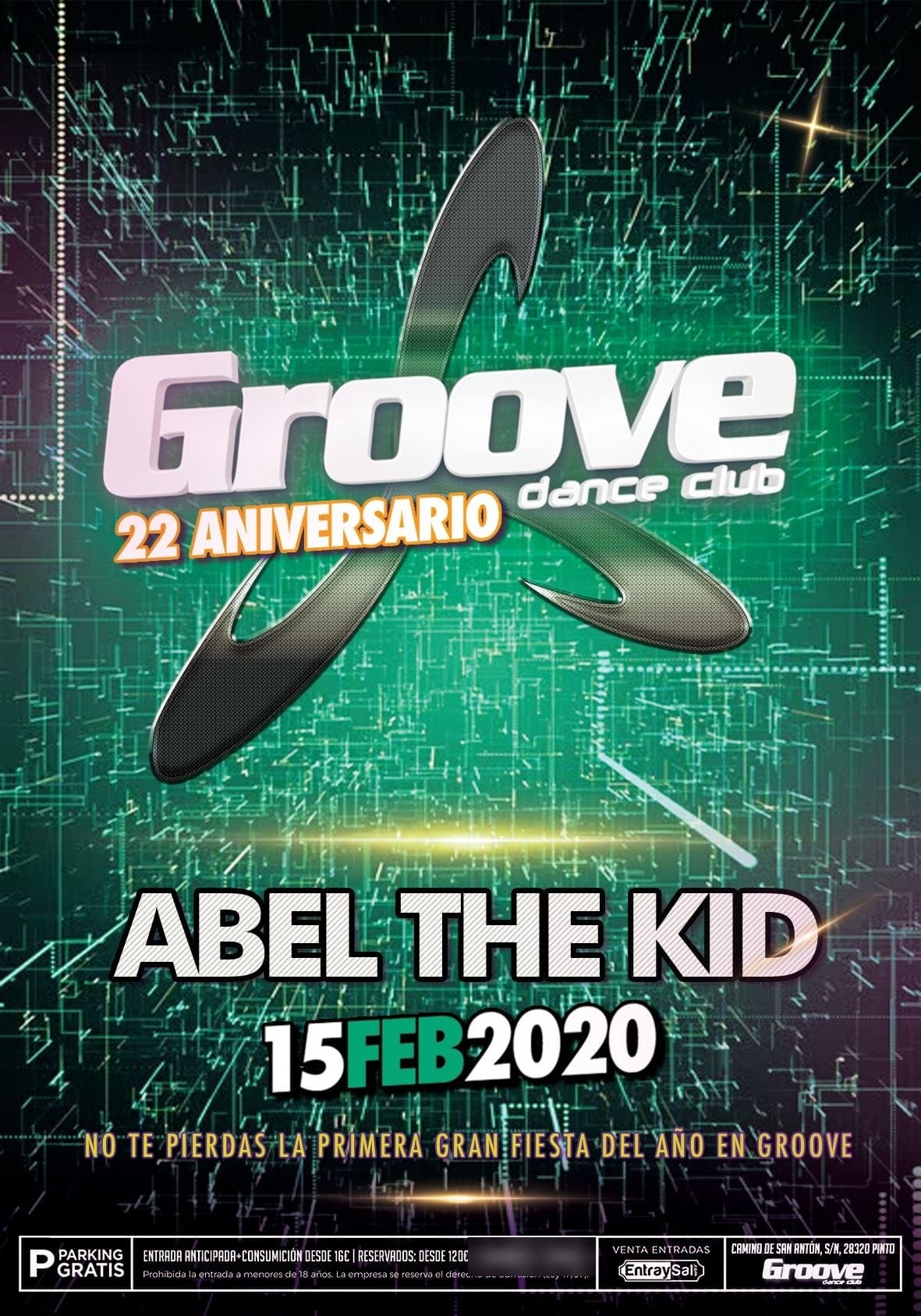 Cartel de «22 Aniversario Groove Dance Club»