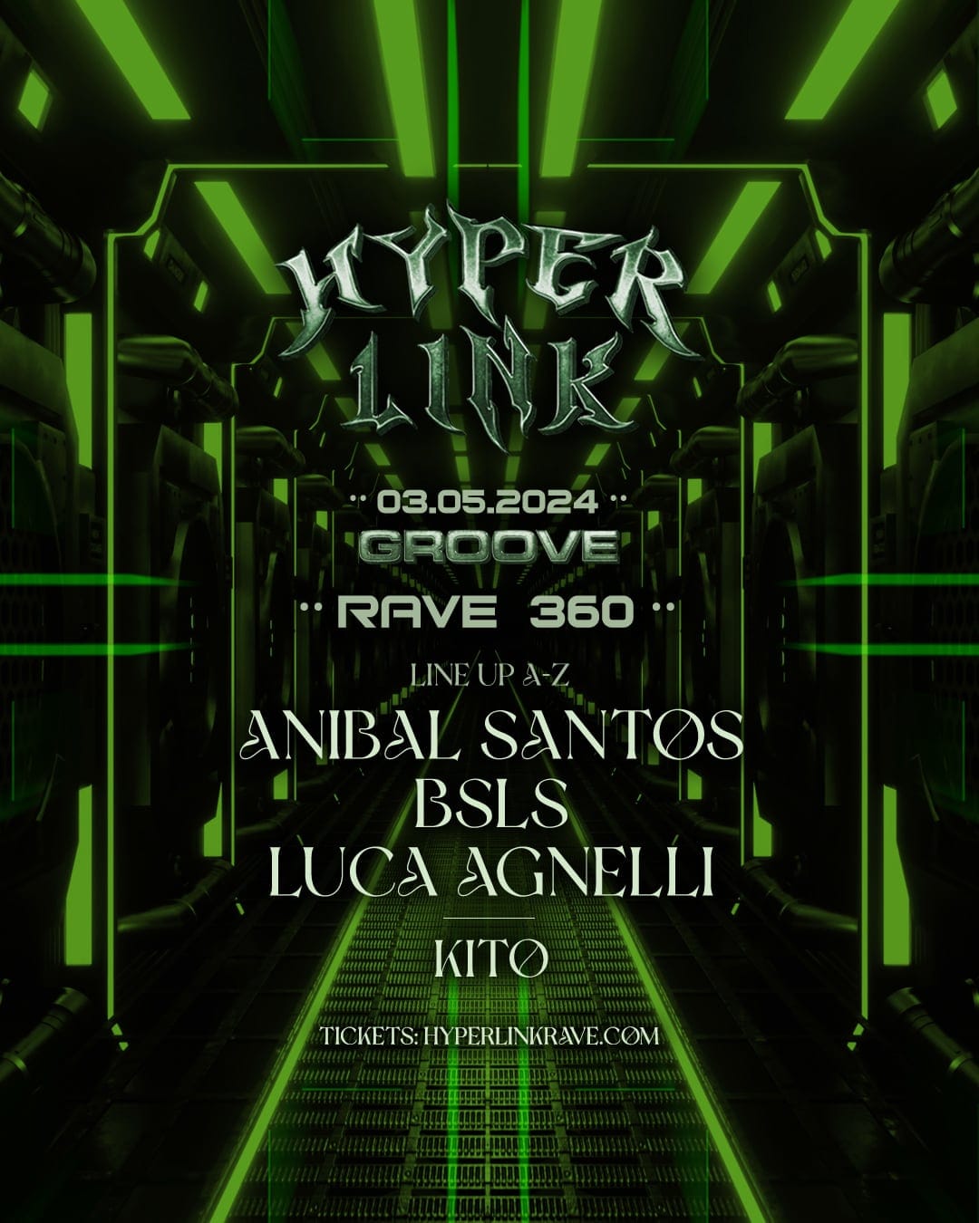 Cartel de «Hyperlink · Rave 360»