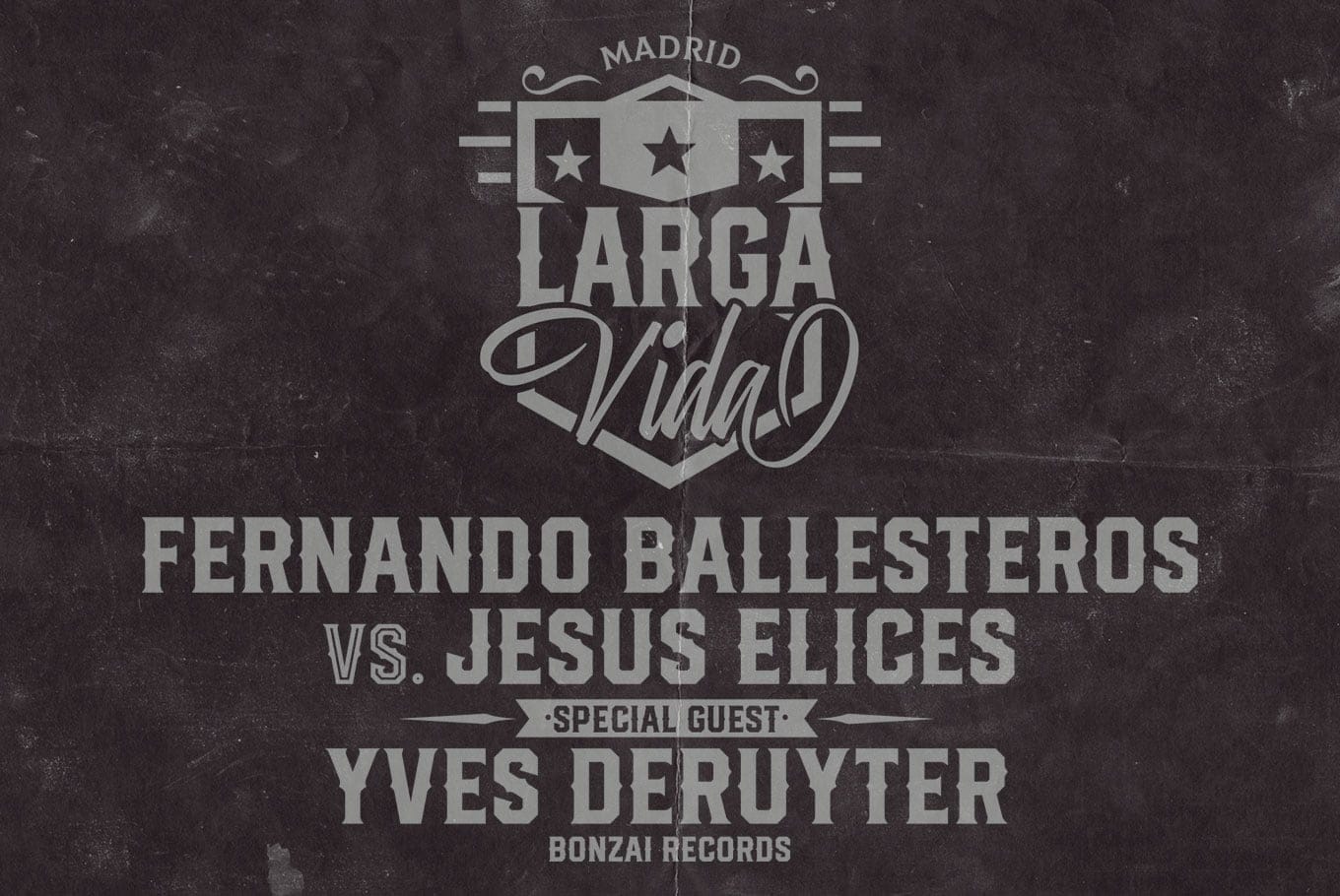 Flyer horizontal de «Larga Vida»