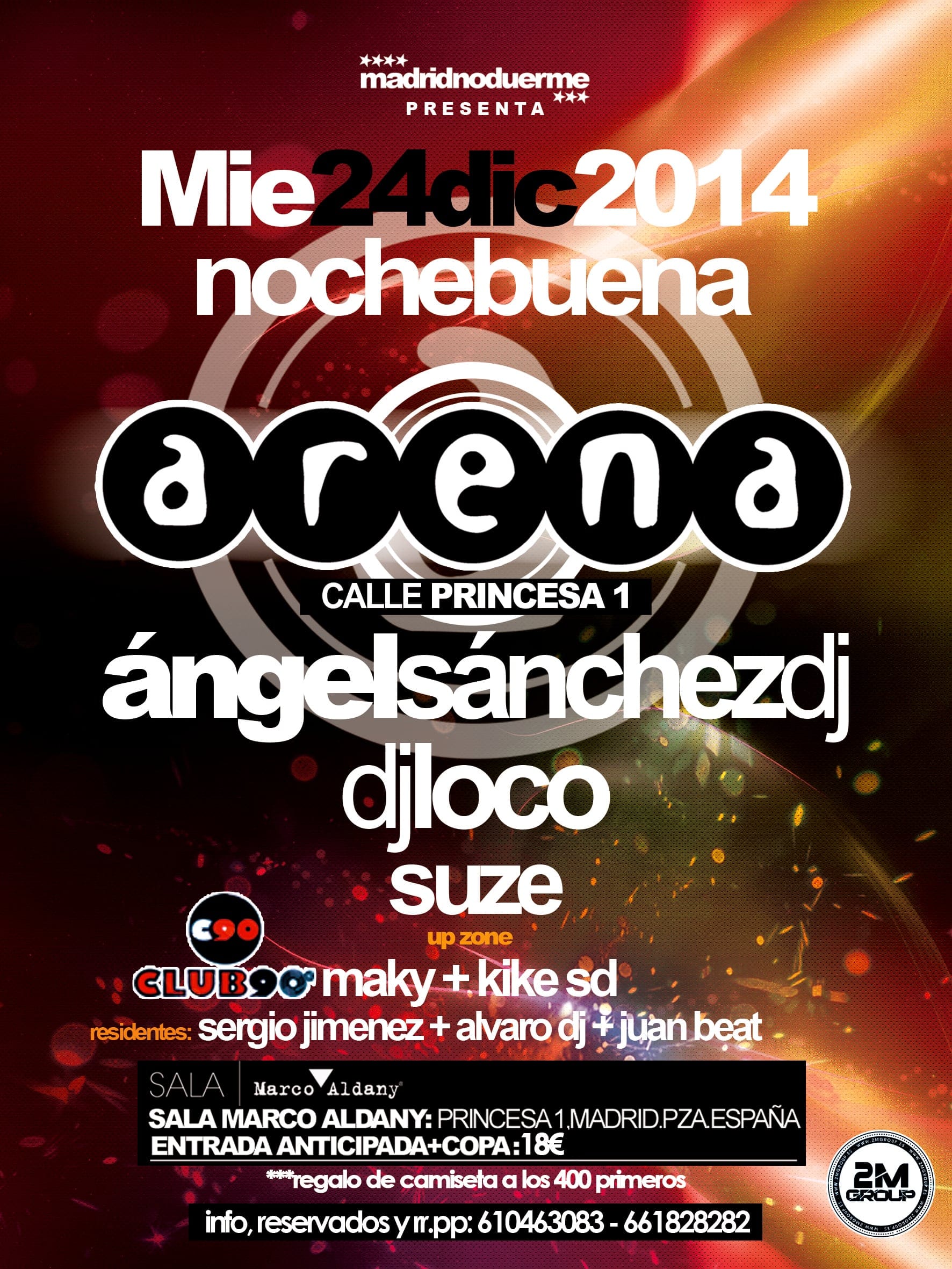 Cartel de «Arena · Nochebuena»