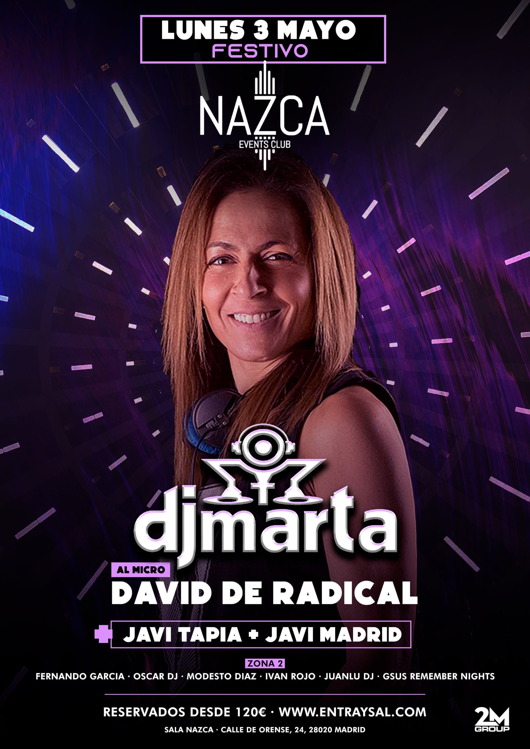 Cartel de «Dj Marta en Nazca»