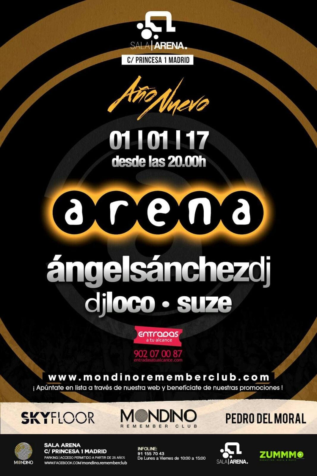 Cartel de «Arena · Año Nuevo»