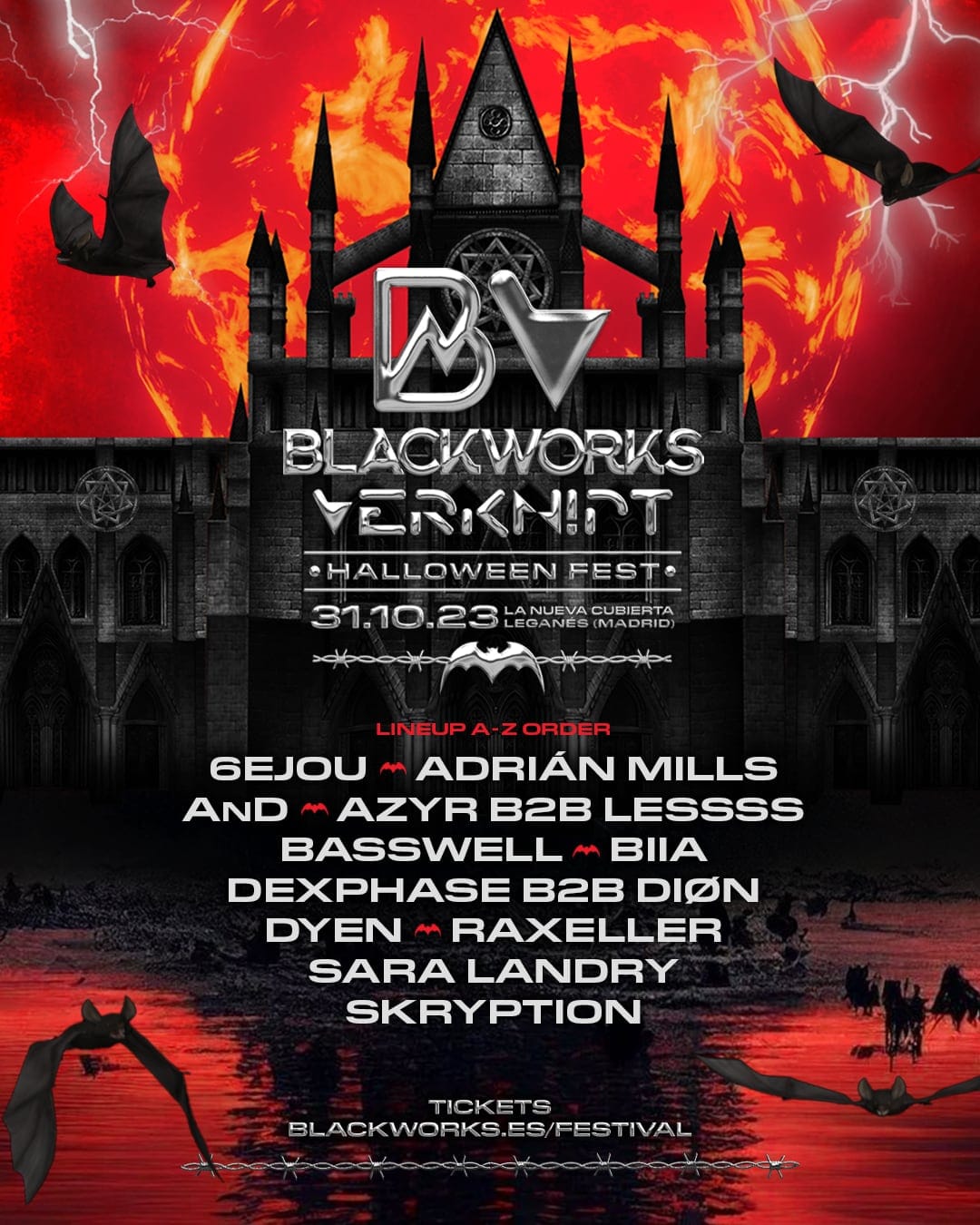 Cartel de «Blackworks x Verknipt · Halloween Fest»