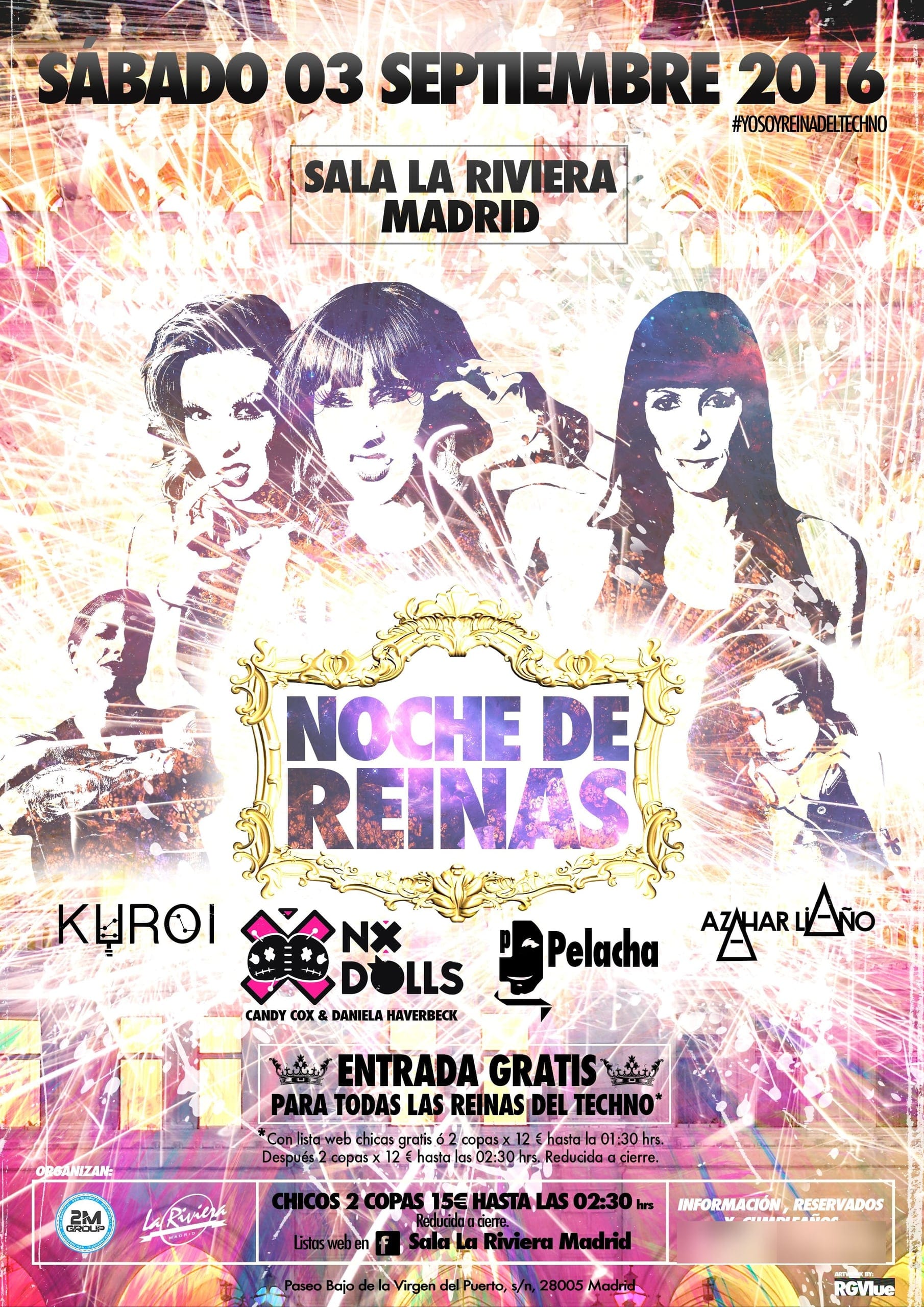 Cartel de «Noche de Reinas»