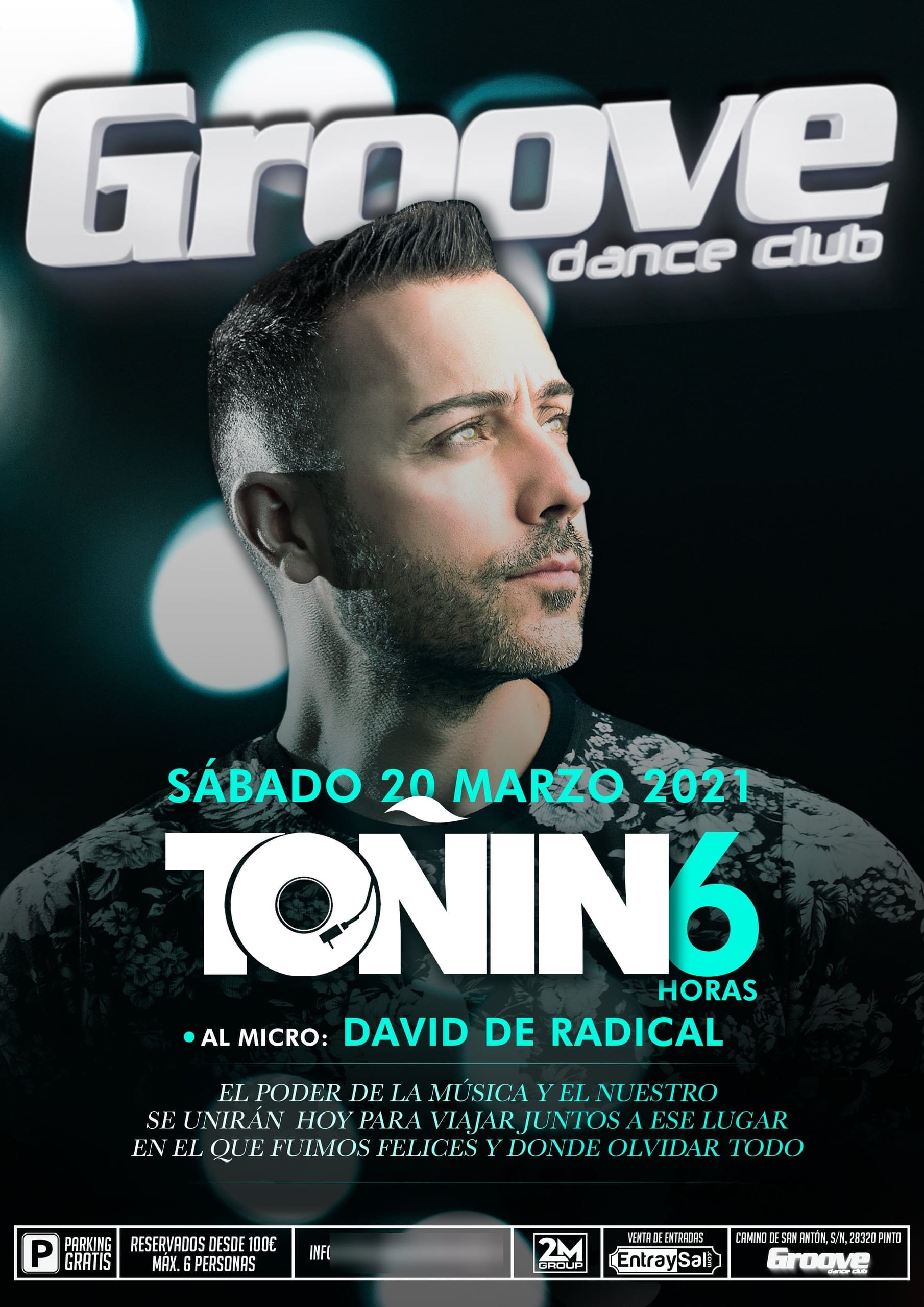Cartel de «6 horas de Dj Toñin»