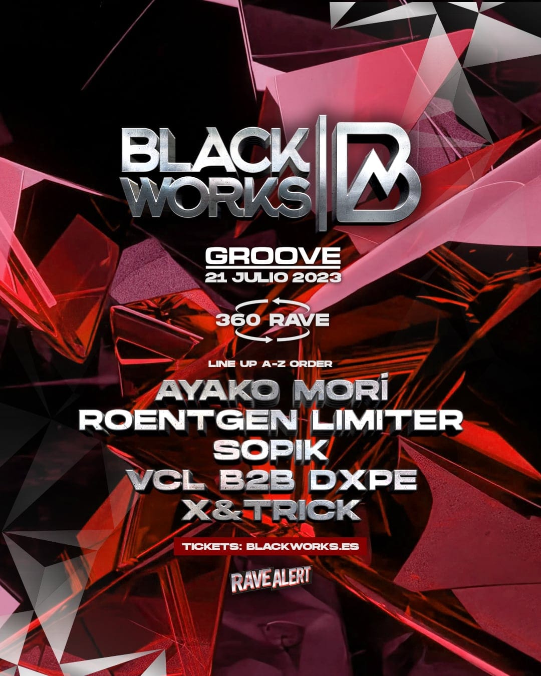 Cartel de «Blackworks · Groove Closing»