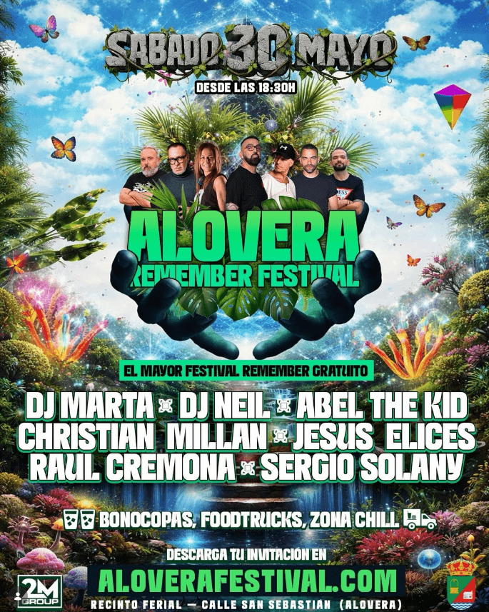 Alovera Remember Festival abre el recinto ferial con siete DJs y entrada gratuita el 30 de mayo