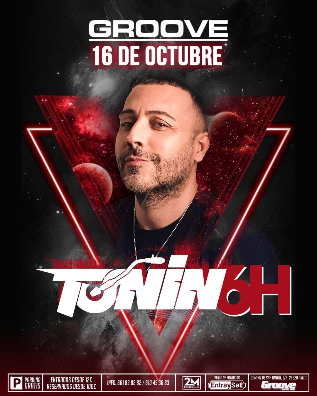 Cartel de «6 horas de Dj Toñin»