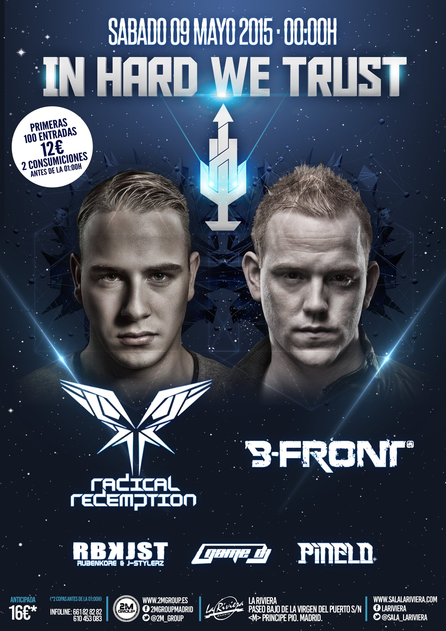 Cartel de «In Hard We Trust con B-Front y Radical Redemption»