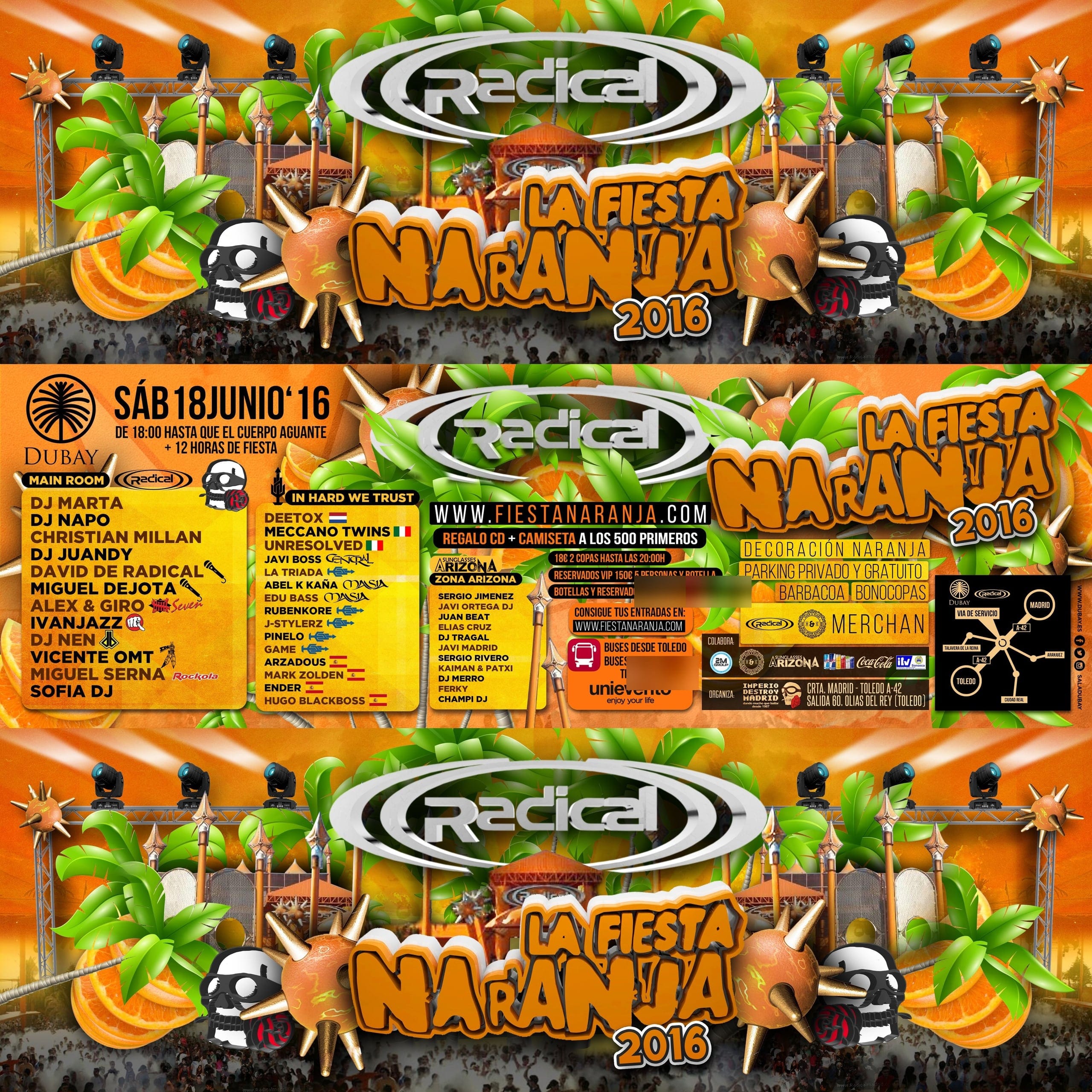 Cuadrado de «La Fiesta Naranja»