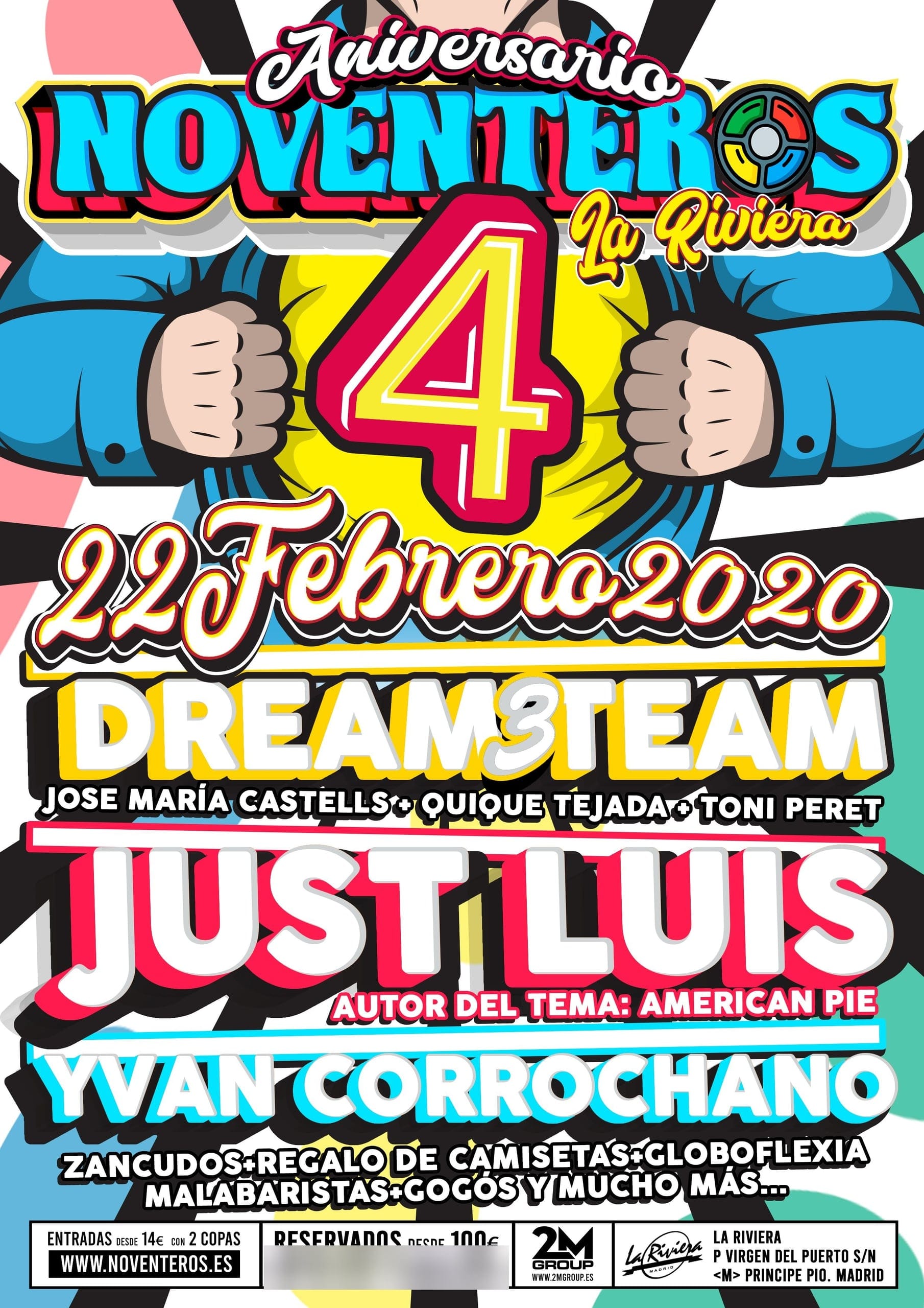 Cartel de «Noventeros 4º Aniversario»