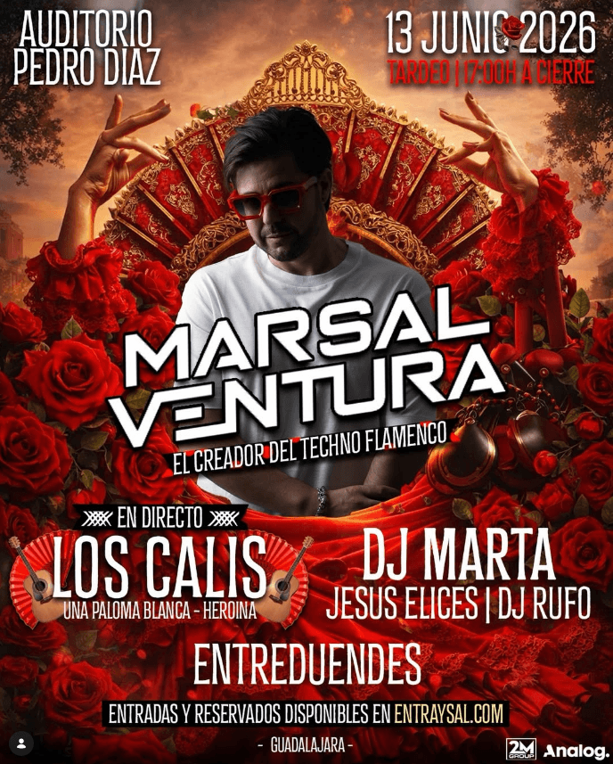 Guada Fest junta el techno flamenco de Marsal Ventura y Los Calis en Guadalajara el 13 de junio